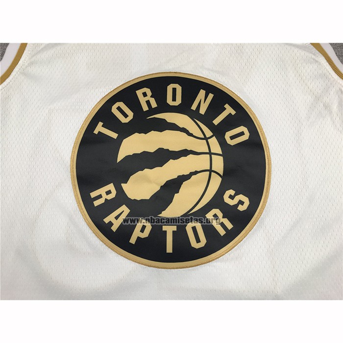 Camiseta Golden Edition Toronto Raptors Fred Vanvleet NO 23 Blanco